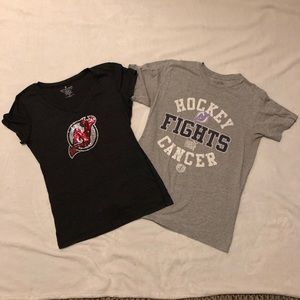 Lot of 2 NJ Devils T-Shirts